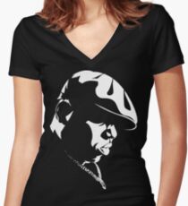 Biggie Stencil Women's Fitted V-Neck T-Shirt