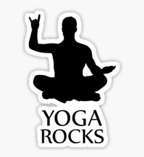 Yoga Rocks! Rocking Meditation Yoga-Asana Statement Shirt Tee Sticker