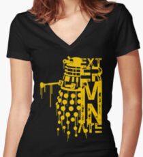 EXTERMINATE 2 Women's Fitted V-Neck T-Shirt