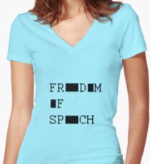 FREEDOM OF SPEECH VAR Women's Fitted V-Neck T-Shirt