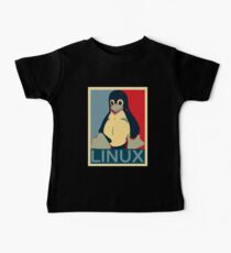 Tux Linux Hope Poster Parody Design for Free Software Geeks Baby Tee