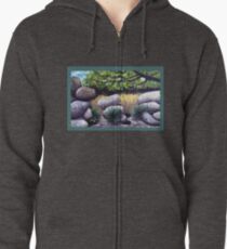 Tree and Boulders Zipped Hoodie