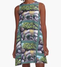 Tree and Boulders A-Line Dress