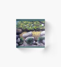 Tree and Boulders Acrylic Block