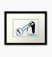 Laser Penguin Framed Print