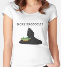 More broccoli? Women's Fitted Scoop T-Shirt