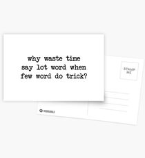 Why Waste Time Say Lot Word Postkarten