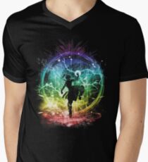 Wasser Stamm Sturm T-Shirt mit V-Ausschnitt für Männer