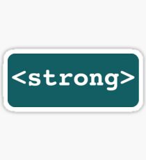 <strong> HTML Tag - Dark Green Sticker