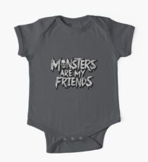 Body de manga corta para bebé Los monstruos son mis amigos