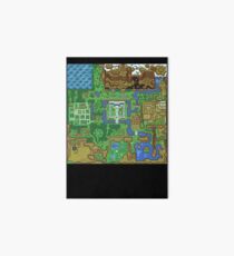 The Legend of Zelda: A Link to the Past Map Art Board