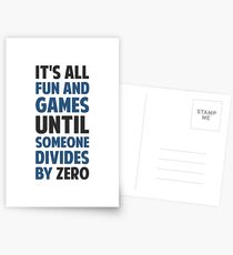 Dividing By Zero Is Not A Game Postcards
