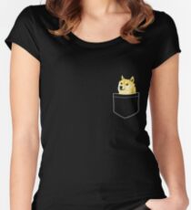 Pocket Doge Women's Fitted Scoop T-Shirt