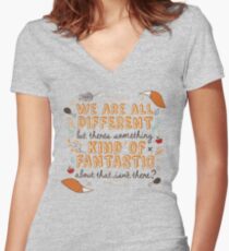 Wir sind fantastisch Shirt mit V-Ausschnitt