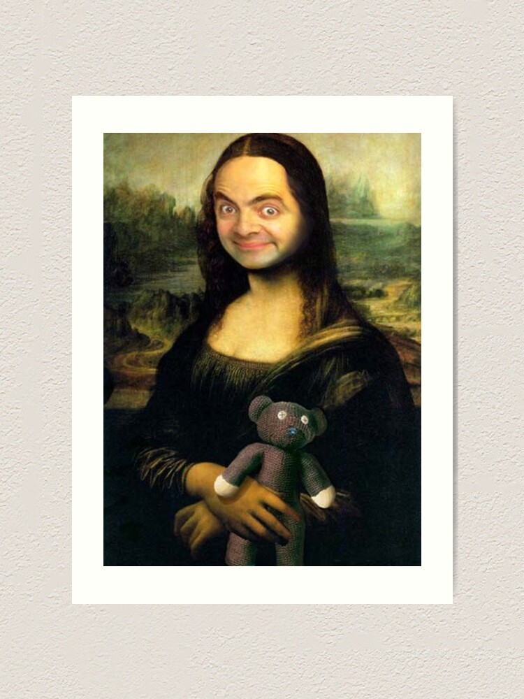 Mr Bean Mona Lisa Kunstdruck