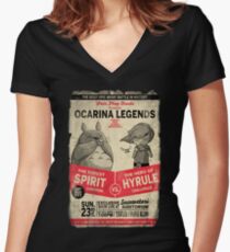 Ocarina Legends Women's Fitted V-Neck T-Shirt