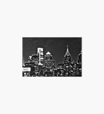 Philadelphia Skyline Panorama - Monochrome Art Board