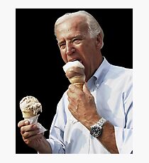 Joe Biden Eating Ice Cream Photographic Print