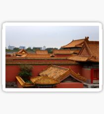 Looking out of Forbidden City Sticker
