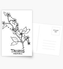 Floral Constellation - Taurus Postcards