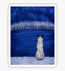 Australian Cattle Dog, Blue Heeler (Blue Forest, Starry Sky), by Artwork by AK Sticker