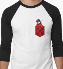 Ladybug in a Pocket Men's Baseball ¾ T-Shirt