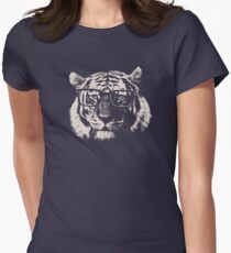 Hipster Tiger With Glasses Women's Fitted T-Shirt