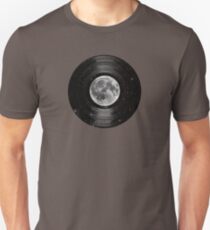 Moon In Space Vinyl LP Record Slim Fit T-Shirt