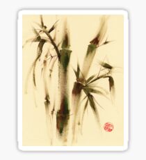 "Awareness" Sumi-e bamboo painting on paper Sticker
