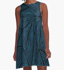 Blue Triangles A-Line Dress