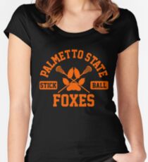 palmetto state stickball orange Women's Fitted Scoop T-Shirt