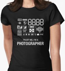 Photographer Camera Photography Gift Present Funny Women's Fitted T-Shirt