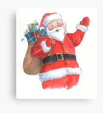 Cute Santa Christmas character Canvas Print