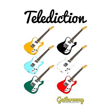 Artwork thumbnail, Telediction (Black Text) by Guitarmony