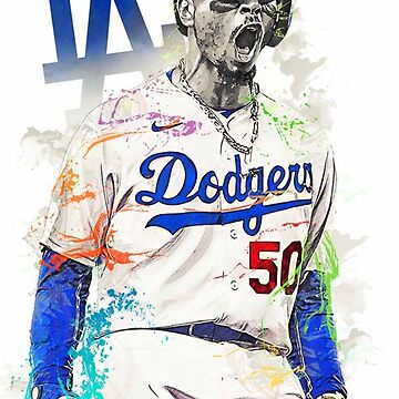 Mookie Betts Los Angeles Dodgers Poster Sports Art, Baseball Print - No  Frame