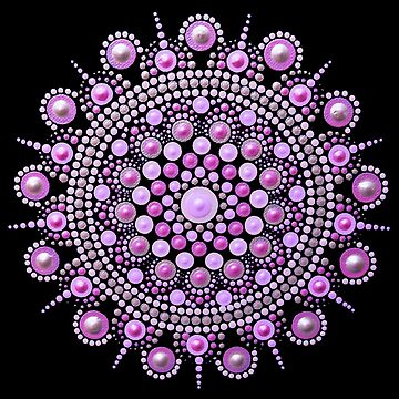 Baby Pink Mandala Dot Art Sticker for Sale by FaerieRealm