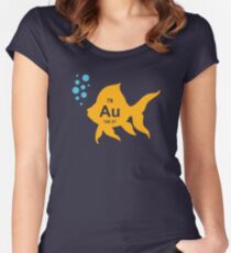 Periodic Table Elemental Gold Fish Women's Fitted Scoop T-Shirt