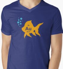 Periodic Table Elemental Gold Fish Men's V-Neck T-Shirt