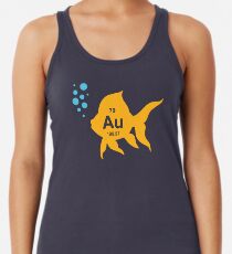 Periodic Table Elemental Gold Fish Racerback Tank Top