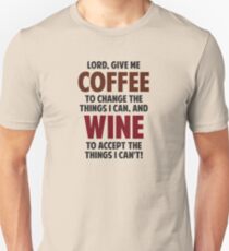 Lord, Give Me Coffee And Wine Slim Fit T-Shirt
