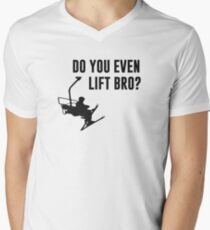 Bro, Do You Even Ski Lift? Men's V-Neck T-Shirt