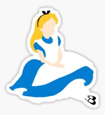 Minimalistic Alice in Wonderland Sticker