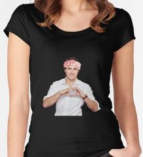 Justin Trudeau Flower Crown Women's Fitted Scoop T-Shirt