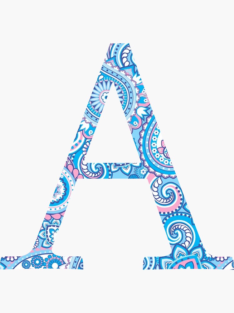 "Letter A" Sticker by coasthouse Redbubble