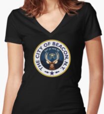 People of Earth Women's Fitted V-Neck T-Shirt