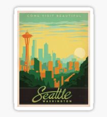 Vintage poster - Seattle Sticker