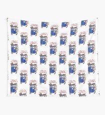 calvin and hobbes police box Wall Tapestry