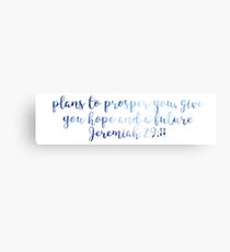 Jeremiah 29:11 Canvas Print