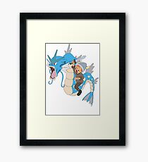 Gyarados pokemon Framed Print
