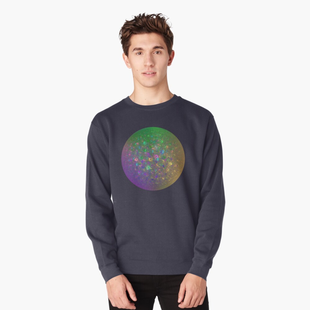 Planet Two #Fractal Art Pullover Sweatshirt